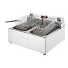 Buffalo Friteuse | Elektrisch | 5+5l | 50°c/190°c | 5.6kw (2x 230v) | Timer | 560x450x315(h)mm