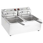 Buffalo Friteuse | Elektrisch | 5+5l | 50°c/190°c | 5.6kw (2x 230v) | Timer | 560x450x315(h)mm