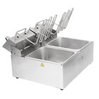Buffalo Friteuse | Elektrisch | 5+5l | 50°c/190°c | 5.6kw (2x 230v) | Timer | 560x450x315(h)mm