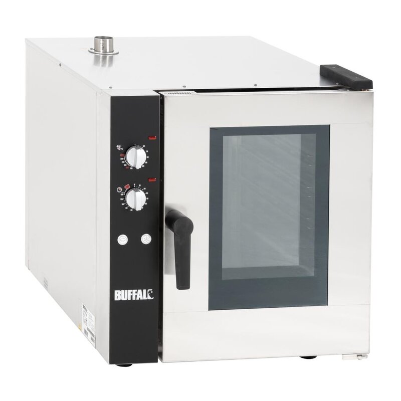 Buffalo Heteluchtoven | 5 Niveaus (1/1 Gn) | Elektrisch | 50°c/250°c | 9.2kw (400v) | Bevochtiging (handmatig) | 660x780x750(h)mm