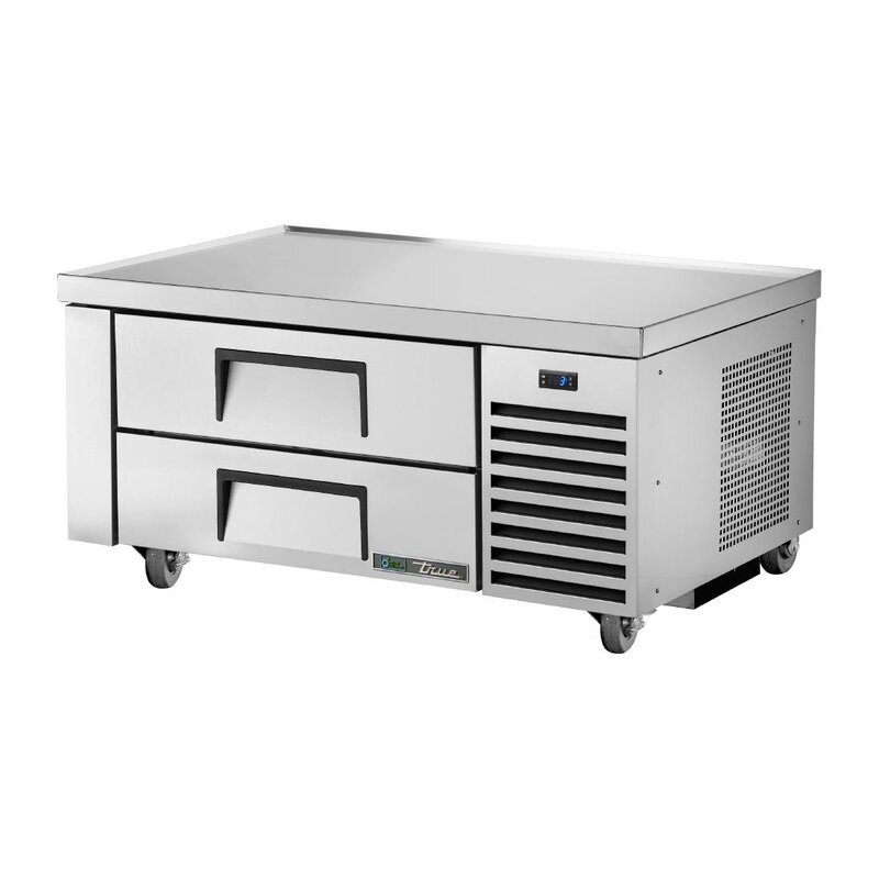 True Koelwerkbank | Laag Model | 52l | 2 Laden (1/1 Gn) | 0°c/+3°c | Geforceerd | Wielen (geremd) | 1227x816x645(h)mm