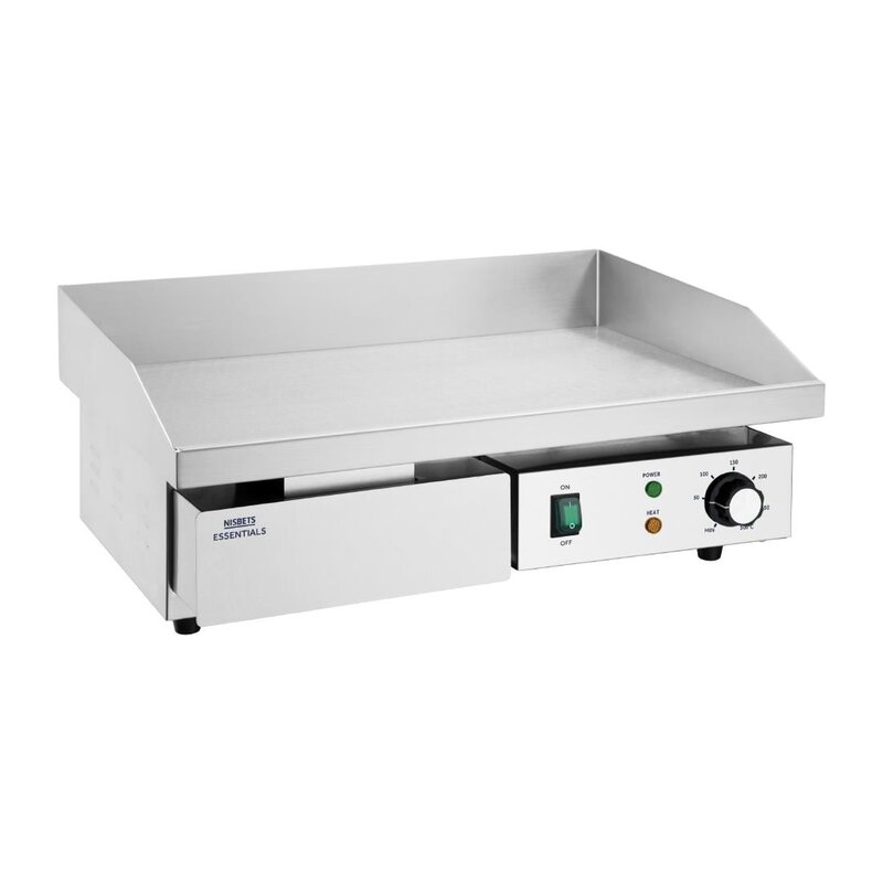 Nisbets Essentials Tafelmodel Elektrische Bakplaat 48 x 31cm 3000w
