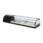 Polar Sushivitrine | Zwart | 60l | 0°c/+6°c | Statisch | 5x 1/3 GN | Compressor Links | 1500x390x290(h)mm