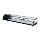 Polar Sushivitrine | Zwart | 80l | 0°c/+6°c | Statisch | 7x 1/3 GN | Compressor Rechts | 1800x390x290(h)mm