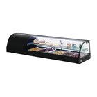 Polar Tapasvitrine | Zwart | 5x 1/3 GN | +4°c/+8°c | Statisch | 2 Niveaus | 1500x390x330(h)mm