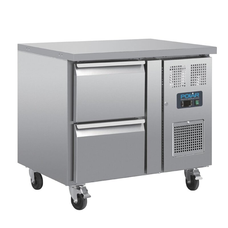 Polar Koelwerkbank | 124l | 2 Laden (1/1 Gn) | -2°c/+8°c | Geforceerd | 0.3kw | 925x700x860(h)m