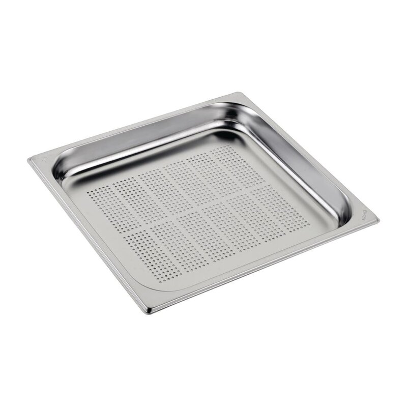Gastro M Gn-bak | Rvs | 2/3 GN | Hoogte 20mm | Geperforeerd | 354x325x20(h)mm