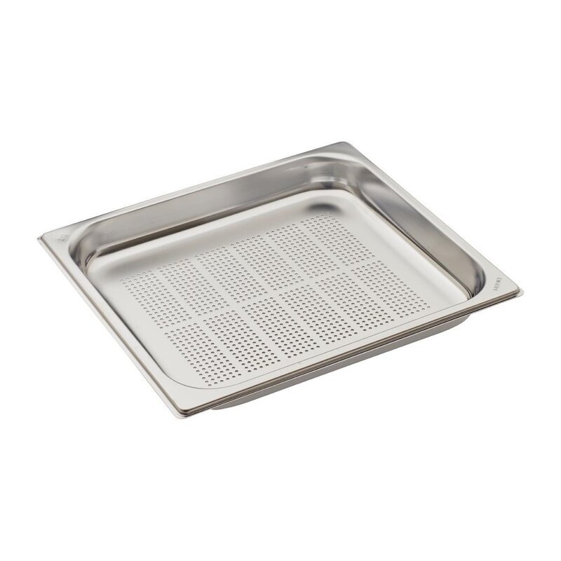 Gastro M Gn-bak | Rvs | 2/3 GN | Hoogte 40mm | Geperforeerd | 354x325x40(h)mm