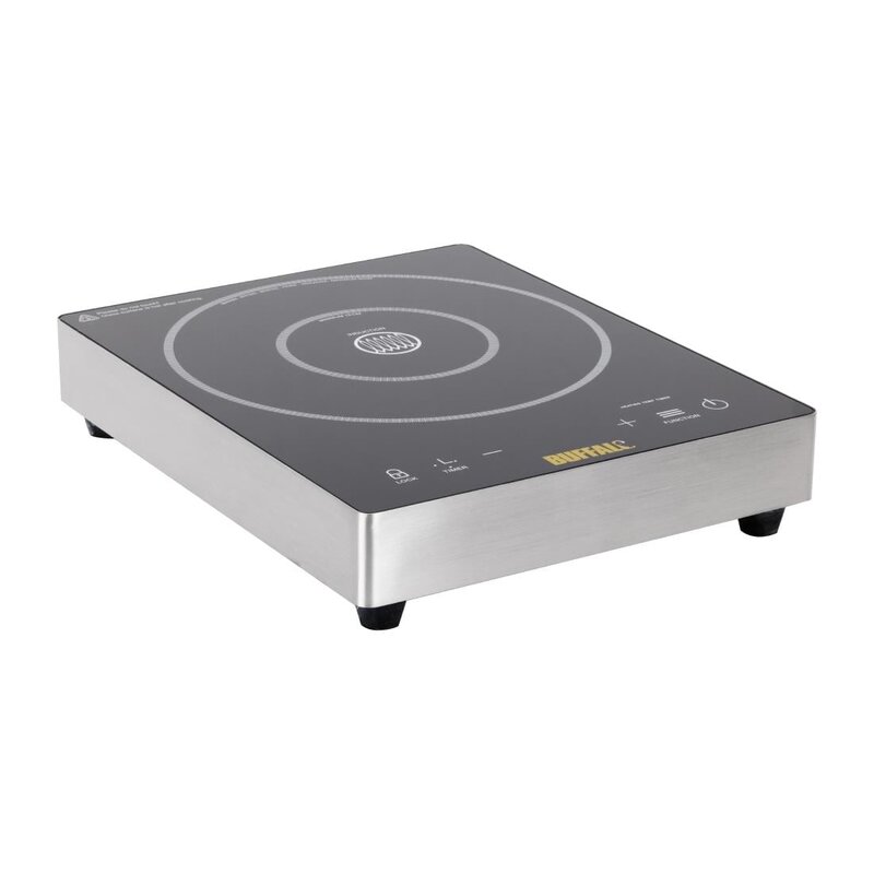 Buffalo Inductiekookplaat | 1 Kookpunt | 60°c/240°c | 3kw (230v) | Touchbediening | 338x418x84(h)mm
