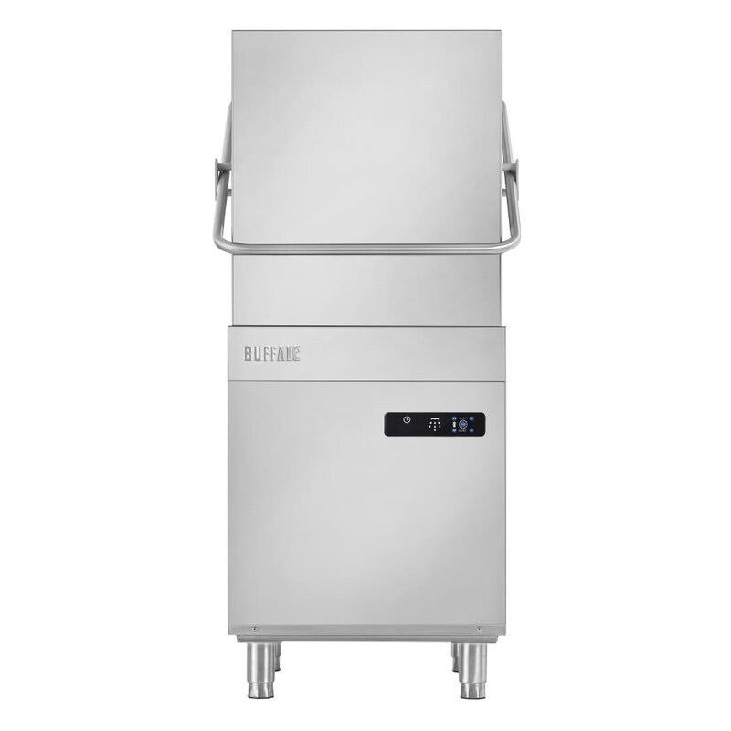 Buffalo Doorschuifvaatwasser | Mand 500x500 | Afvoerpomp | Zeeppomp | Naglanspomp | 400v | Touchscreen | 700x785x1480/1960(h)mm