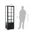 Polar Gebaksvitrine | 235l | Zwart | +2°c/+12°c | 5 Schappen | 515x485x1690(h)mm