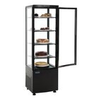 Polar Gebaksvitrine | 235l | Zwart | +2°c/+12°c | 5 Schappen | 515x485x1690(h)mm