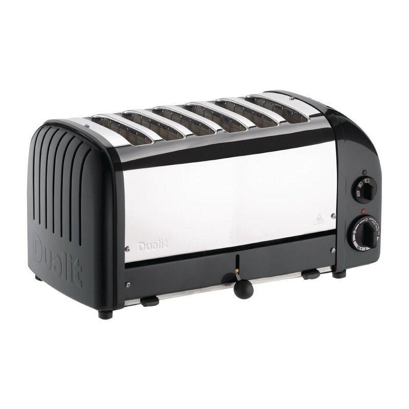Dualit Broodrooster Zwart 60145 | Cap.6st. | 195 Sneden/h | 230v | 460x210x220(h)mm