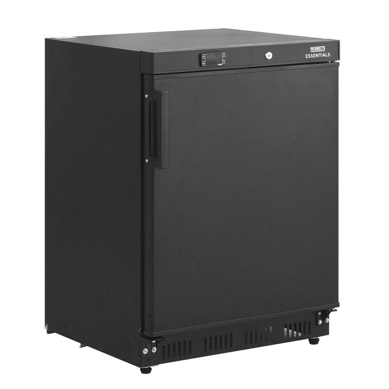 Nisbets Essentials Vrieskast | Energiezuinig | 78l | Zwart | -10°c/-25°c | Statisch | Wielen | 600x595x855(h)mm