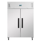 Polar Vrieskast | G-serie | 1200l | Rvs | -10°c/-20°c | Statisch + Ventilator | Wielen (geremd) | 1345x815x2000(h)mm