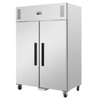 Polar Vrieskast | G-serie | 1200l | Rvs | -10°c/-20°c | Statisch + Ventilator | Wielen (geremd) | 1345x815x2000(h)mm