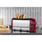 Dualit Broodrooster Rood 60154 | Cap. 6st. | 195 Sneden/h | 230v | 460x210x220(h)mm