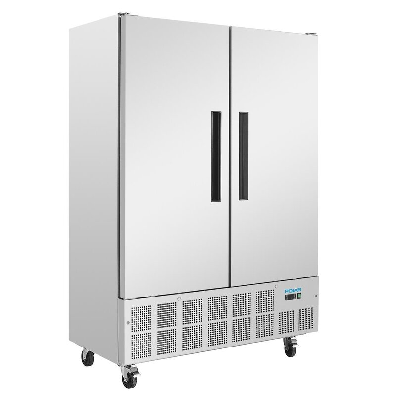 Polar Vrieskast | 960l | Rvs | -10°c/-20°c | Geventileerd | 0.7kw | Wielen (geremd) | 1340x710x2010(h)mm