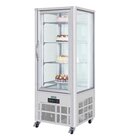 Polar Gebaksvitrine | 400l | Grijs | +2°c/+10°c | 5 Schappen | 706x706x1800(h)mm
