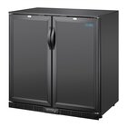 Polar Barkoelkast | Laag Model | 198l | Zwart | +2°c/+8°c | Geventileerd | 2 Klapdeuren (dicht) | 900x520x850(h)mm