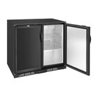 Polar Barkoelkast | Laag Model | 198l | Zwart | +2°c/+8°c | Geventileerd | 2 Klapdeuren (dicht) | 900x520x850(h)mm