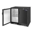 Polar Barkoelkast | Laag Model | 198l | Zwart | +2°c/+8°c | Geventileerd | 2 Klapdeuren (dicht) | 900x520x850(h)mm