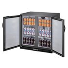 Polar Barkoelkast | Laag Model | 198l | Zwart | +2°c/+8°c | Geventileerd | 2 Klapdeuren (dicht) | 900x520x850(h)mm