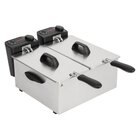 Caterlite Friteuse | Elektrisch | 3.5+3.5l | 130°c/190°c | 4kw (2x 230v) | 415x429x240(h)mm