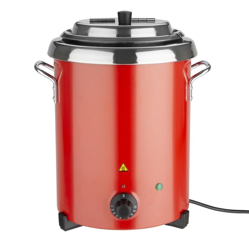Buffalo Soepketel Rood Met Handgrepen 5,7 Liter | 34,8(h)x25,5(ø)cm