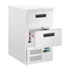 Polar Koelwerkbank | 65l | 2 Laden (1/1 Gn) | +2°c/+8°c | Statisch + Ventilator | 478x700x869(h)mm
