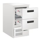 Polar Koelwerkbank | 65l | 2 Laden (1/1 Gn) | +2°c/+8°c | Statisch + Ventilator | 478x700x869(h)mm
