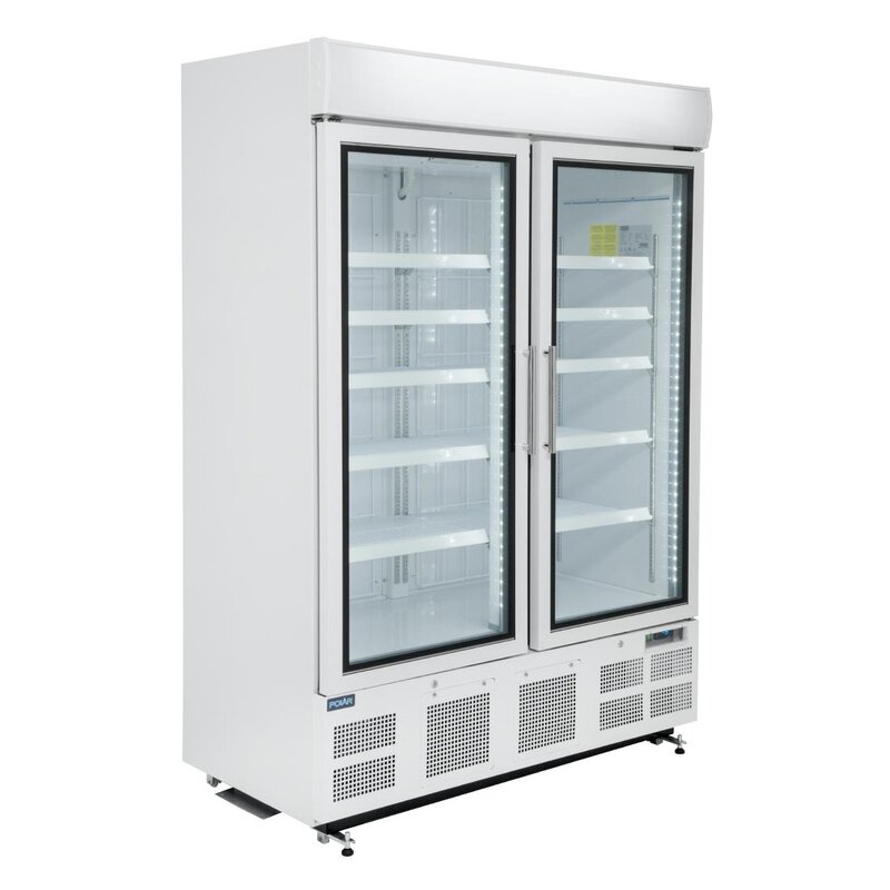 Polar Vrieskast | G-serie | 920l | Wit | -18°c/-22°c | Statisch + Ventilator | Draaideuren | Wielen | 1370x720x2022(h)mm