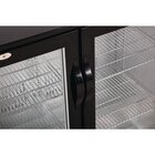 Polar Barkoelkast | G-serie | 208l | Zwart | +2°c/+8°c | Statisch + Ventilator | Draaideuren | Wielen | 900x520x900(h)mm