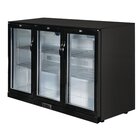 Polar Barkoelkast | 330l | Zwart | +2°c/+8°c | Statisch + Ventilator | Klapdeuren | 1350x520x900(h)mm