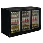 Polar Barkoelkast | 330l | Zwart | +2°c/+8°c | Geventileerd | 3 Schuifdeuren | 1350x520x900(h)mm