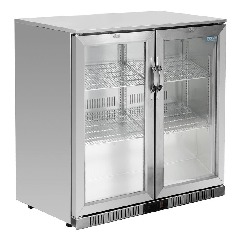 Polar Barkoelkast | Rvs | 208l | +2°c/+8°c | Geventileerd | Klapdeuren | 900x520x900(h)mm