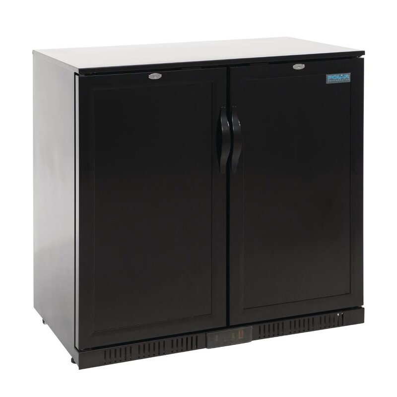 Polar Barkoelkast | 208l | Zwart | +2°c/+8°c | Geventileerd | Klapdeuren | 900x520x900(h)mm