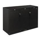 Polar Barkoelkast | 330l | Zwart | +2°c/+8°c | Geventileerd | 0.35kw | Draaideuren | 1350x520x900(h)mm