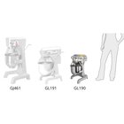 Buffalo Planetaire Mixer 9L | 0.55kw | Met Vaste Kom | 395x395x610(h)mm