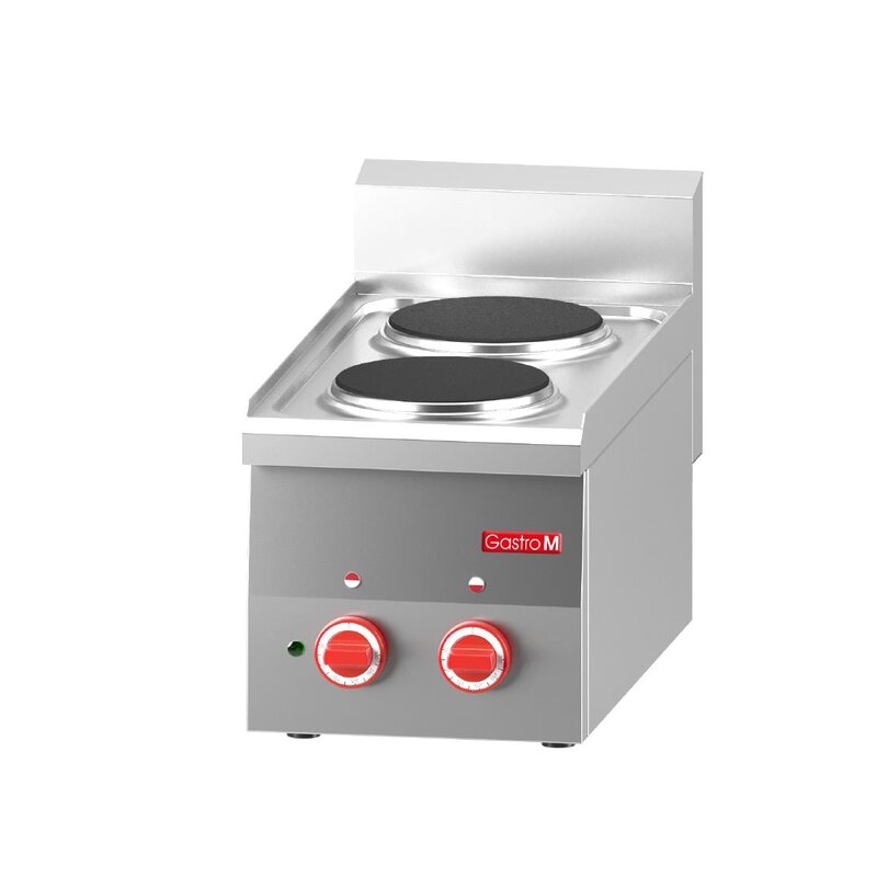 Gastro M Fornuis | Serie 600 | Tafelmodel | Elektrisch | 2 Kookpunten | 3kw (400v) | 300x600x280(h)mm