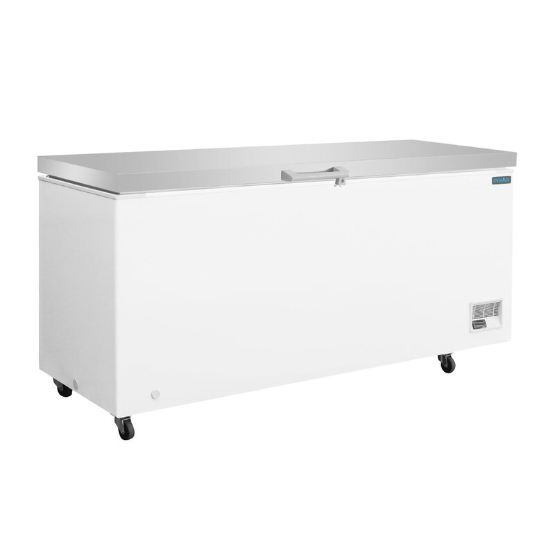 Polar Vrieskist | G-serie | Wit/rvs | 600l | -18°c/-25°c | Statisch | Kanteldeksel | 2035x730x970(h)mm