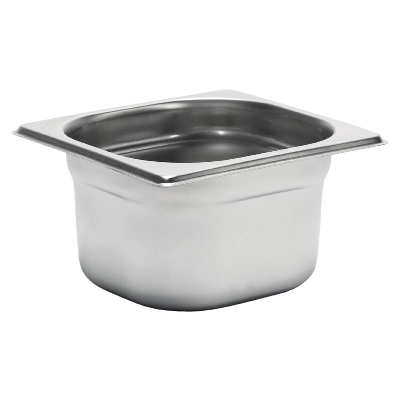 Gastro M Gn-bak | Rvs | 1/6 GN | Hoogte 100mm | 176x162x100(h)mm