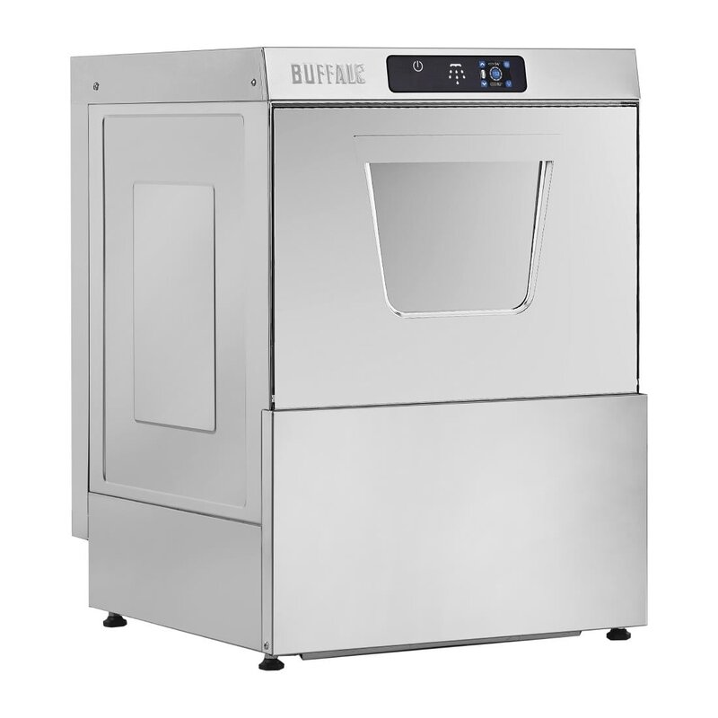 Buffalo Horeca Vaatwasser | Mand 500x500 | Afvoerpomp | Zeeppomp | Naglanspomp | 400v | Touchscreen | 595x645x830(h)mm