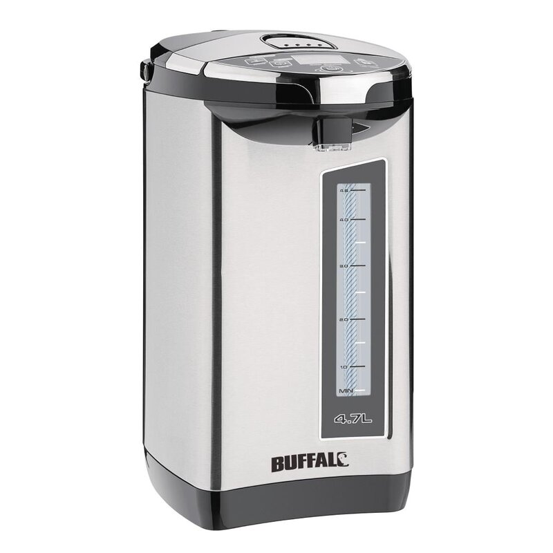Buffalo Heetwaterdispenser | Rvs | 4.7l | 40°c/100°c | Elektrische Pomp | Touchbediening | 0.75kw (230v) | ø215x370(h)mm