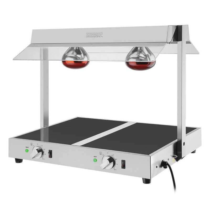 Buffalo Warmhoudunit | 2x 1/1 GN | 35°c/85°c | Onder-/bovenverwarming | 1kw (230v) | 699x501x567(h)mm