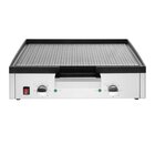 Buffalo Bak-/grillplaat | Elektrisch | Gegroefd Oppervlak 555x264 (gietijzer) | 50°c/300°c | 3kw (230v) | Timer | 615x466x207(h)mm