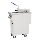 Buffalo Friteuse | Elektrisch | 20l | 60°c/190°c | 12kw (400v) | Aftapkraan | Wielen (geremd) | 394x750x1014(h)mm