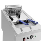 Buffalo Friteuse | Elektrisch | 20l | 60°c/190°c | 12kw (400v) | Aftapkraan | Wielen (geremd) | 394x750x1014(h)mm