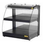 Buffalo Warmhoudvitrine | Zwart | 30°c/90°c | Statisch | 2 Niveaus | Zelfbediening | 0.56kw (230v) | 625x457x650(h)mm