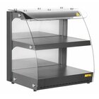 Buffalo Warmhoudvitrine | Zwart | 30°c/90°c | Statisch | 2 Niveaus | Zelfbediening | 0.56kw (230v) | 625x457x650(h)mm
